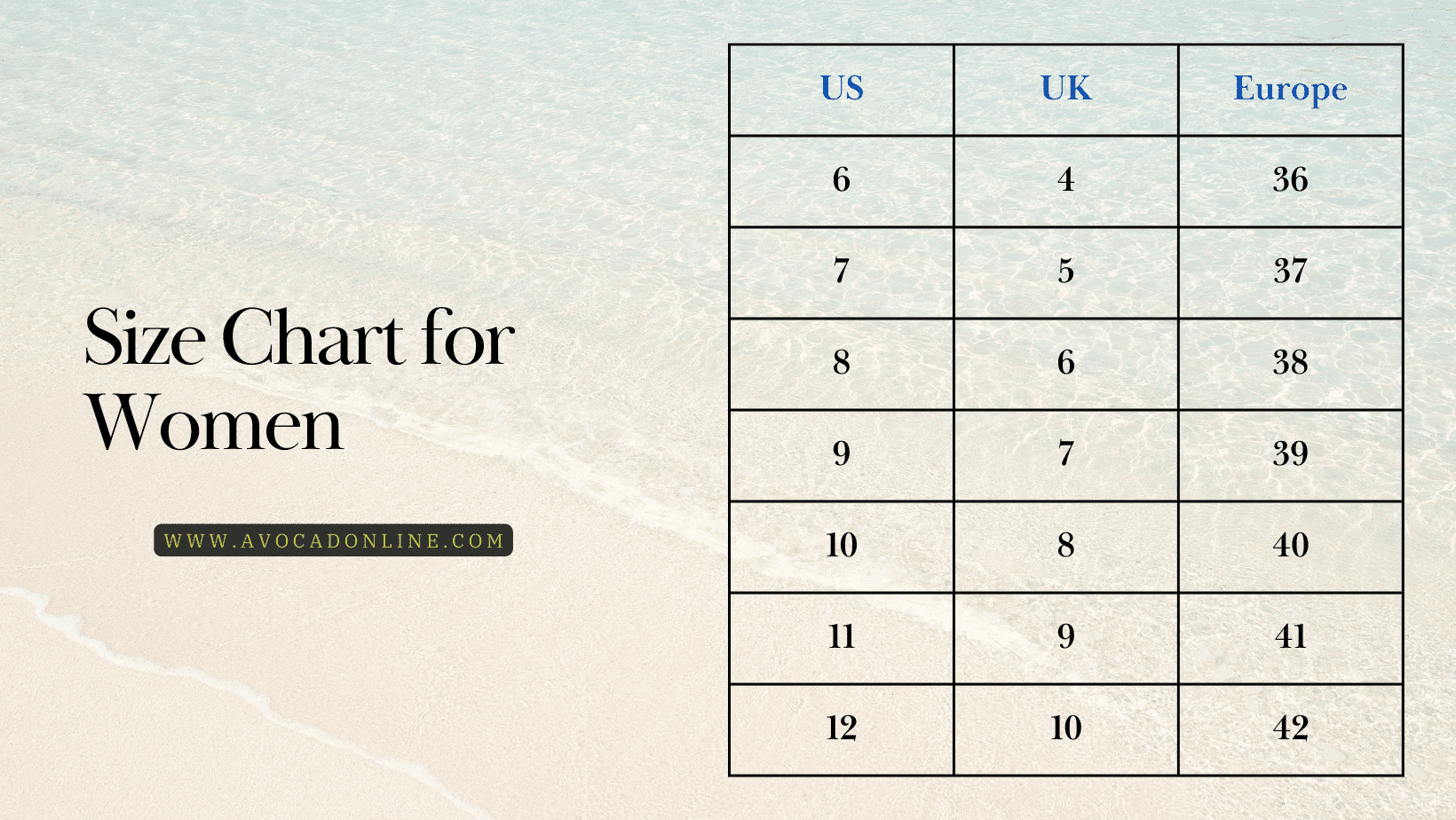 Size Guide for Women